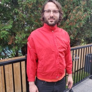 Vintage 80's red bomber jacket